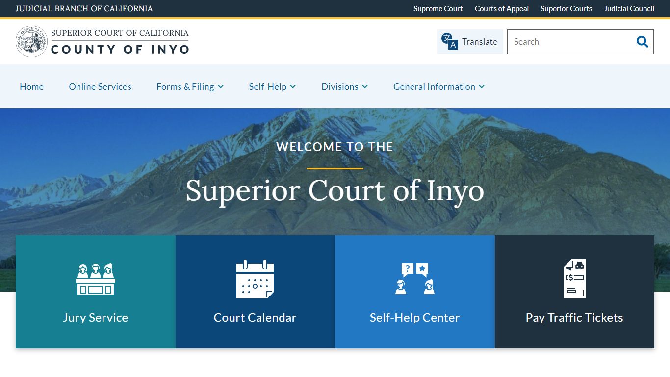 Home | Superior Court of California | County of Inyo